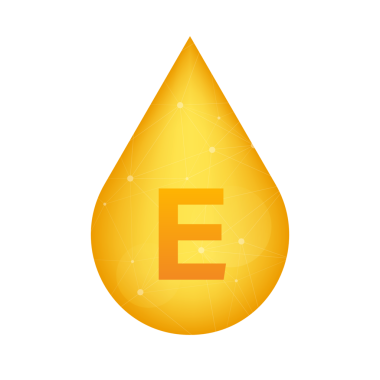 E vitamini altın renkli ikon. Akrep asidi. hisse illüstrasyonu