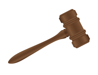 Tahta yargıç tokmak ve ses panosu izole edildi. hisse illüstrasyonu