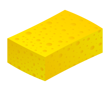 Ev işi temizliği ve temizleme pedi temizleme aletleri. resimleme.