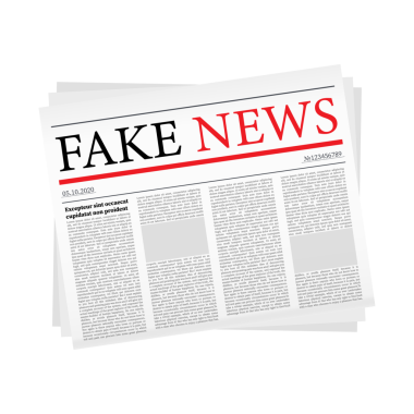 Beyaz arka plan üzerine sahte haber gerçekçi gazete. hisse illüstrasyonu.