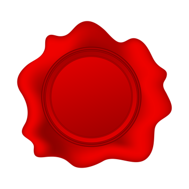 Balmumu mühür beyaz arkaplanda izole edilmiş. hisse illüstrasyonu