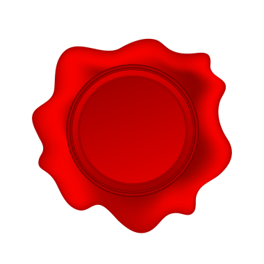 Balmumu mühür beyaz arkaplanda izole edilmiş. hisse illüstrasyonu