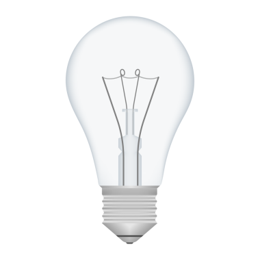 Gerçekçi şeffaf ampul. Lamba, parlak ampul. hisse illüstrasyonu