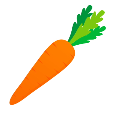 Havuç ikonu. Beyaz arka planda düz bir tasarım. hisse illüstrasyonu.