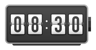 Geri sayım. Duvar kapağı saati, sayı sayacı şablonu. hisse illüstrasyonu