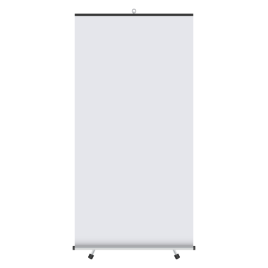 Boş rulo pankart görüntüsü. Pankart standını açın. hisse illüstrasyonu