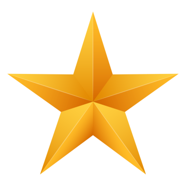 Beyaz arka planda izole edilmiş gerçekçi metalik altın yıldızlar. hisse illüstrasyonu