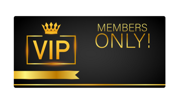 Карточки VIP-клуба, Золотая лента только для членов, этикетка. Золото и роскошь, икона членства, эксклюзив и приоритет. иллюстрация.