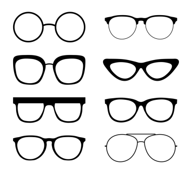 Renkli güneş gözlüğü çerçevesi beyaz arkaplanda izole edilmiş. resimleme