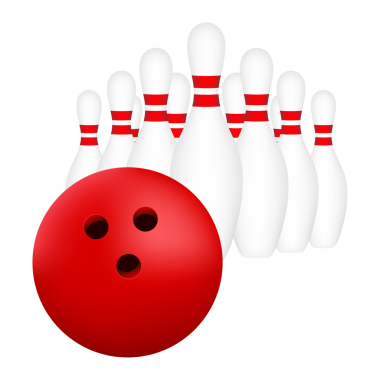 Bowling posteri. Bowling oyunu eğlence konsepti. hisse illüstrasyonu