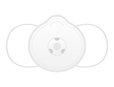 Kirliliği önleyen bir maske. Tıbbi maske, herhangi bir amaç için harika bir tasarım. Sağlık sigortası, ilaç. hisse illüstrasyonu