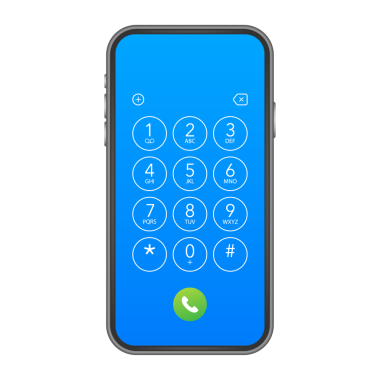 Gelen aramalı akıllı telefon ekranda. Gelen arama. hisse illüstrasyonu