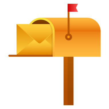 Posta kutusu illüstrasyonunu düz bir şekilde yapın. hisse illüstrasyonu