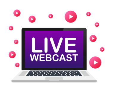 Live Webcast Düğmesi, simge, amblem, etiket illüstrasyon
