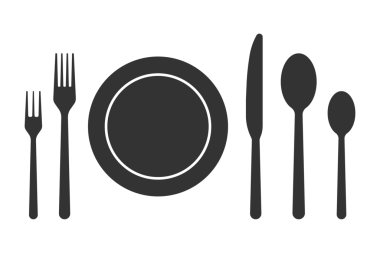 Çatal bıçak ikonu, restoran sembolü. hisse illüstrasyonu