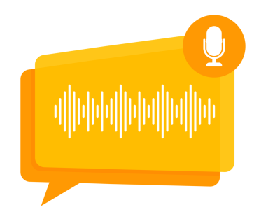 Podcast. Rozet, simge damgalı logo illüstrasyonu