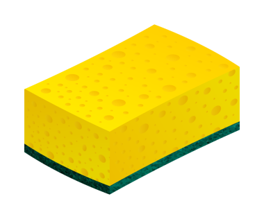 Ev işi temizliği ve temizleme pedi temizleme aletleri. hisse illüstrasyonu