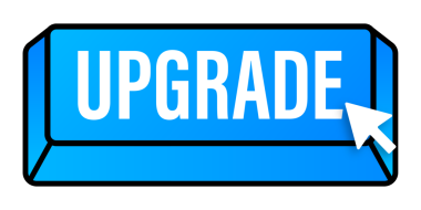 Mavi kare düğmeyi yükselt. Stok illüstrasyonu