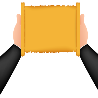 Sarılmış eski papirüs dosya modeli. Eski papirüs dosyasının gerçekçi bir çizimi. resimleme