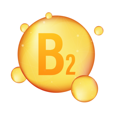 B 2 vitamini altın renkli ikon. Akrep asidi. resimleme.