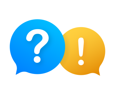 Beyaz arka planda Soru ve Cevap Baloncuk Sohbeti. hisse illüstrasyonu