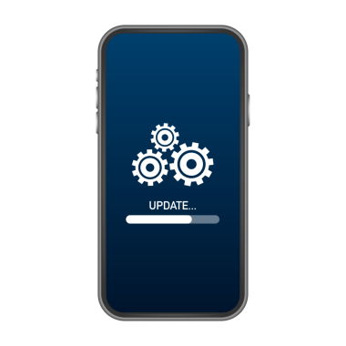 Sistem yazılım güncellemesi, veri güncellemesi veya ekrandaki ilerleme çubuğuyla senkronize et. Görüntü.