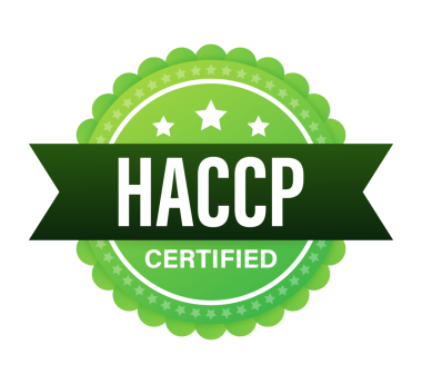 Beyaz arka planda HACCP sertifikalı simge. hisse illüstrasyonu