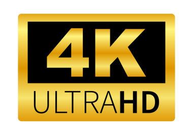 4K Ultra HD etiketi. Yüksek teknoloji. LED televizyon ekranı. resimleme