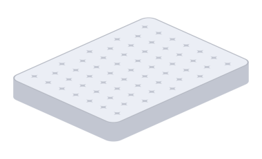 Çift kişilik yatak. Rahat bir çift kişilik yatak uykusu, her şey için harika bir tasarım. Uyku konsepti. Yatak simgesi. hisse illüstrasyonu