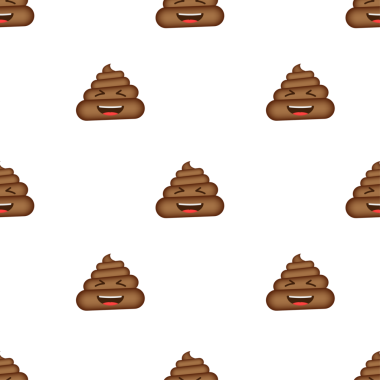 Poo emoticon, beyaz arka planda kaka surat deseni. hisse illüstrasyonu