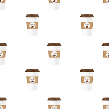 Kahverengi şapkalı kahve dükkanını kapatın. Sarı arka planda izole edilmiş. Görüntü