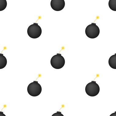 Çizgi film alev deseni. Düz simge. Hasar kavramı. Konsept tasarım için düz bomba. hisse illüstrasyonu