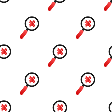 Virüs bilgisayarını düz bir şekilde ara. Koruma sembolü. İnternet teknolojisi. Veri koruması. hisse illüstrasyonu