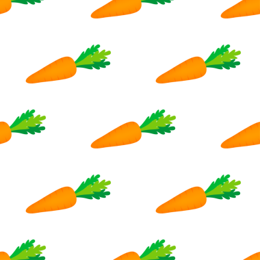 Havuç deseni. Beyaz arka planda düz bir tasarım. hisse illüstrasyonu