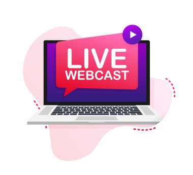 Live Webcast Düğmesi, simge, amblem, etiket illüstrasyon