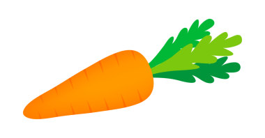 Havuç ikonu. Beyaz arka planda düz bir tasarım. Vektör stok illüstrasyonu.