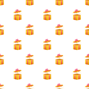 Hediye kutusu deseni, her amaç için harika bir tasarım. Vektör illüstrasyonu
