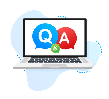 Beyaz arka planda Soru ve Cevap Baloncuk Sohbeti. Vektör stok illüstrasyonu.