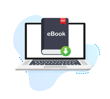 Kitabı indirin. E-kitap pazarlama, içerik pazarlama, dizüstü bilgisayarda ebook indir. Vektör çizimi