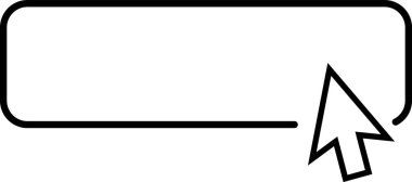 Fare imleci çevrimiçi arama ve gezinmeyi temsil eden boş bir arama çubuğunun içine tıklamak üzeredir