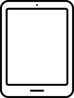 Seyyar uygulamalar, internet gezintisi ve dijital içerik tüketimi için boş ekran sunucu olanaklarına sahip parlak tablet bilgisayarı