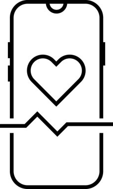 Sağlık hizmeti mobil uygulaması akıllı telefon ekranında nabız atışı gösteriyor, sağlık ve zindelik takibini destekliyor