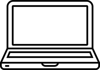 Ev ya da ofis kavramından çalışan boş ekran görüntülü dizüstü bilgisayar aç