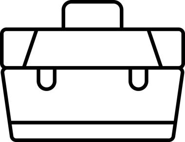 İnşaatı, diy projelerini ve tamirat hizmetlerini sembolize eden basit araç kutusu simgesi, web siteleri ve uygulamalar için mükemmel