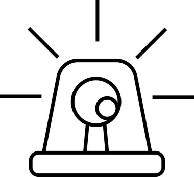 Dönen ışık acil durum sinyali yayıyor, beyaz arka planda izole edilmiş, polis teşhircisi, dönen ambulans fener ışığı