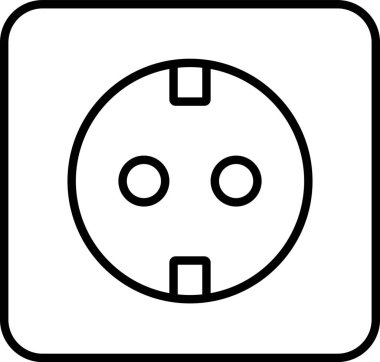 Standart bir Avrupa güç prizinin kapanışı, elektrik sağlamaya hazır