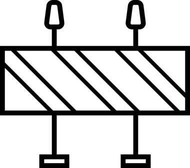 Yanıp sönen ışıkları gösteren şeritli bariyer levhası, güvenliği ve kısıtlı erişimi vurguluyor