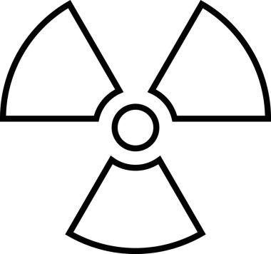Tehlike ve kirliliği gösteren uluslararası radyasyon sembolü