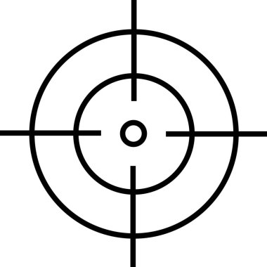 Crosshair hedef sembolü hedef noktaya hassasiyetle ve isabetle odaklanıyor