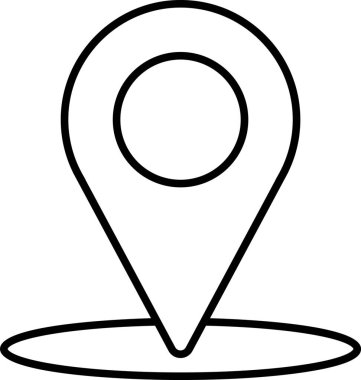Konum simgesi haritada belirli bir noktayı işaretliyor, navigasyon, seyahat ve hedef simgesi